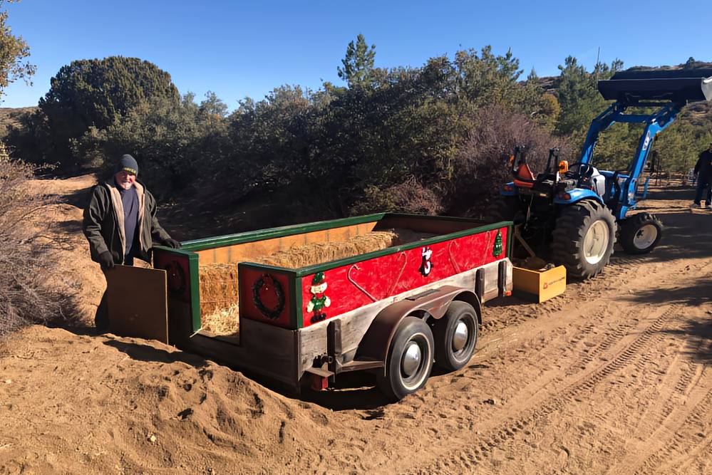 Hay Ride at Annual Cut Your Own Christmas Tree Event at M&D Trees